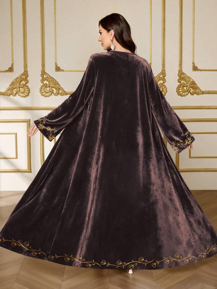 SHEIN BRĄZOWY KARDIGAN ZDOBIENIE S06__M