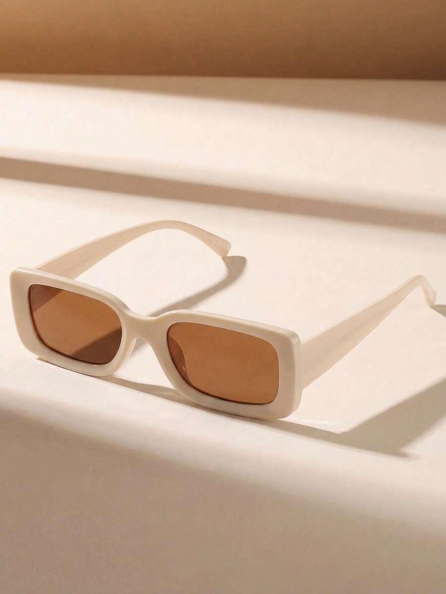 SHEIN BEŻOWE OKULARY PRZECIWSŁONECZNE S07