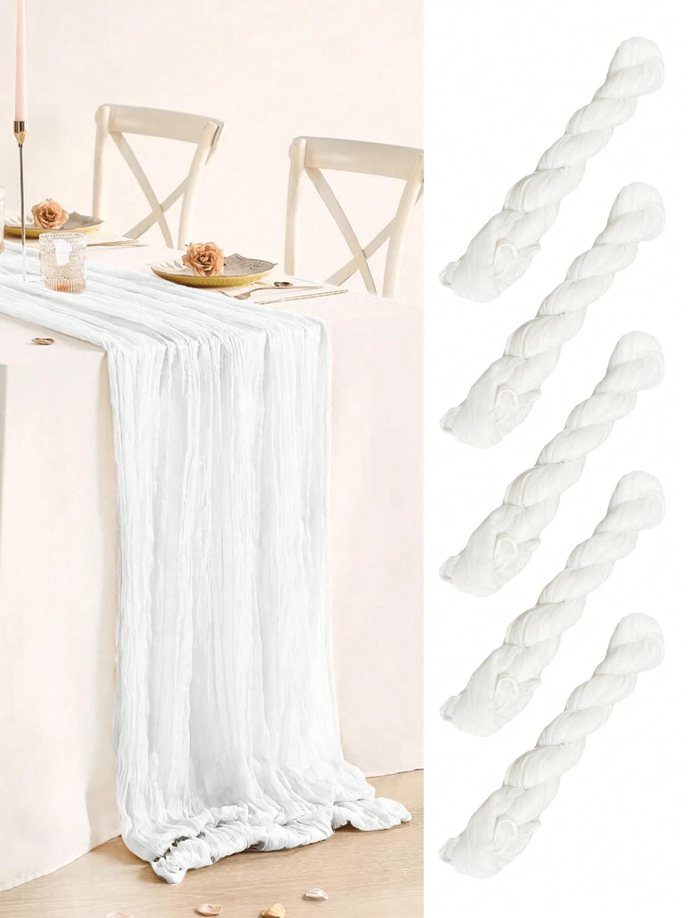 SHEIN BIAŁY BIEŻNIK NA STÓŁ S07__90X180CM