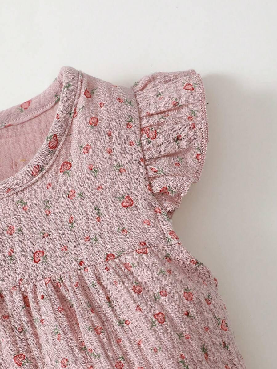 SHEIN RÓŻOWY KOMBINEZON W KWIATY S06__80