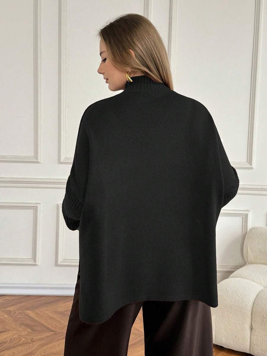 SHEIN CZARNY SWETER STÓJKA S06__48