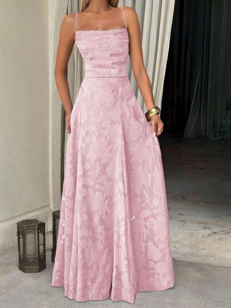 SHEIN RÓŻOWA MAXI SUKIENKA S06__M