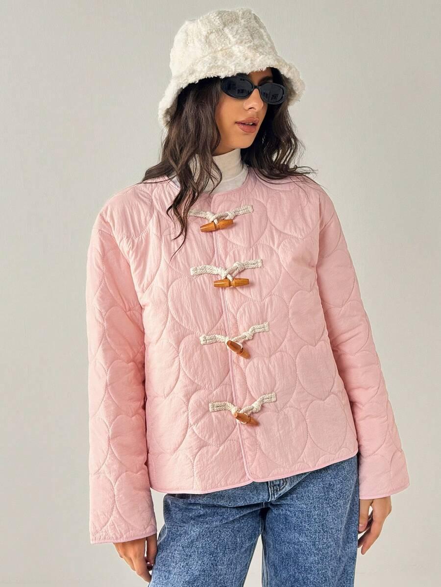 SHEIN RÓŻOWA KURTKA DŁUGI RĘKAW S06__S