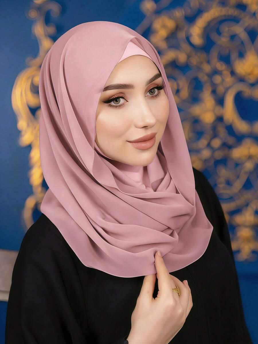 SHEIN RÓŻOWA CHUSTA HIDŻAB S07
