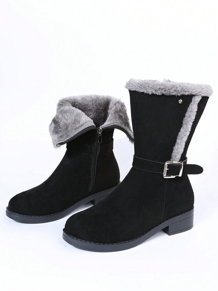 SHEIN CZARNE BOTKI ZAMEK W01__41