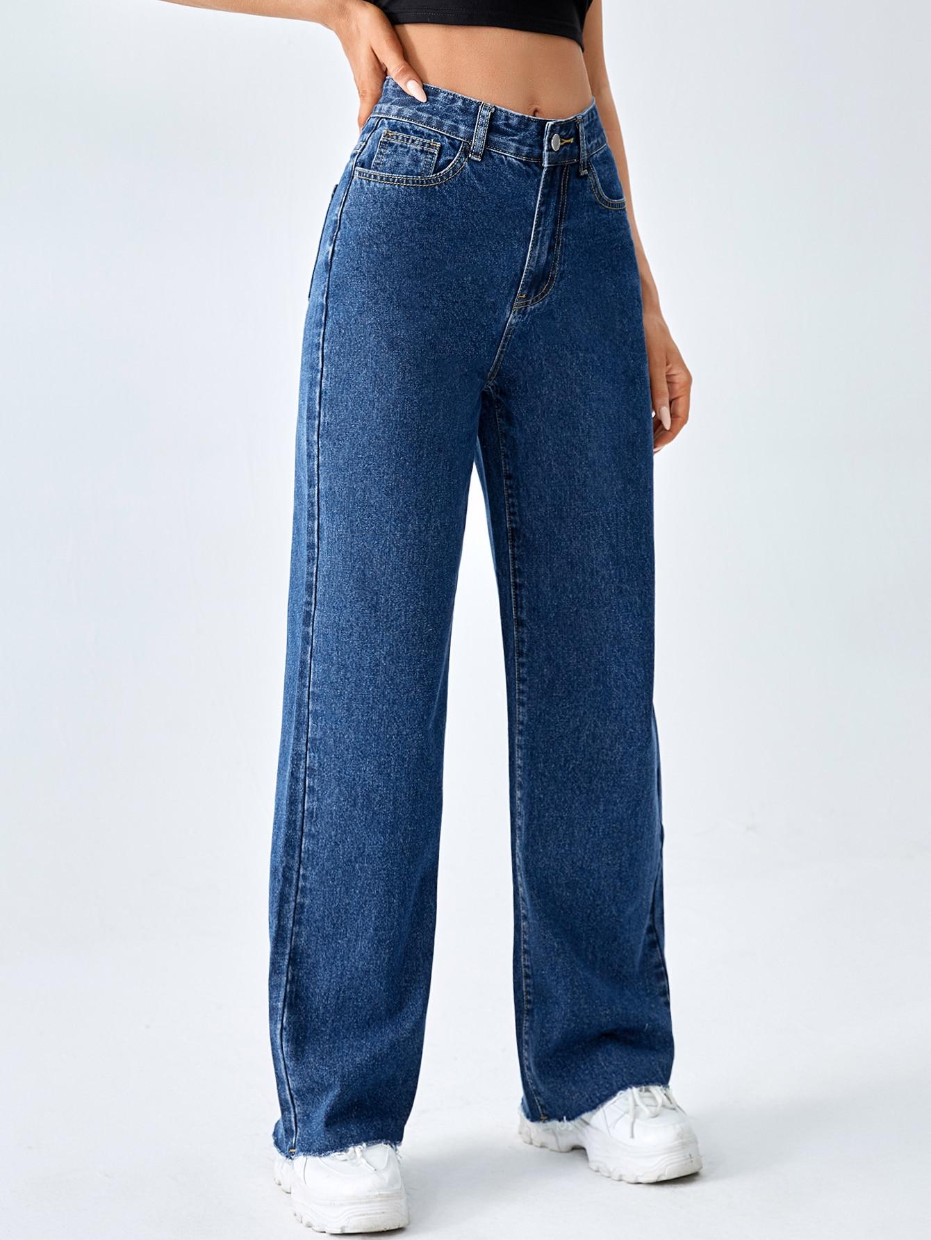 SHEIN PROSTE SPODNIE JEANS VINTAGE PK01__S