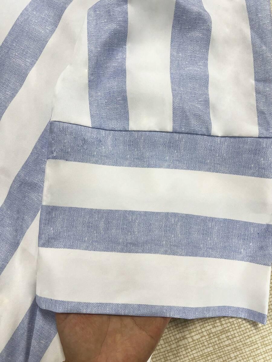 SHEIN KOSZULOWA MAXI SUKIENKA WZÓR PASKI KOŁNIERZYK S09__XL
