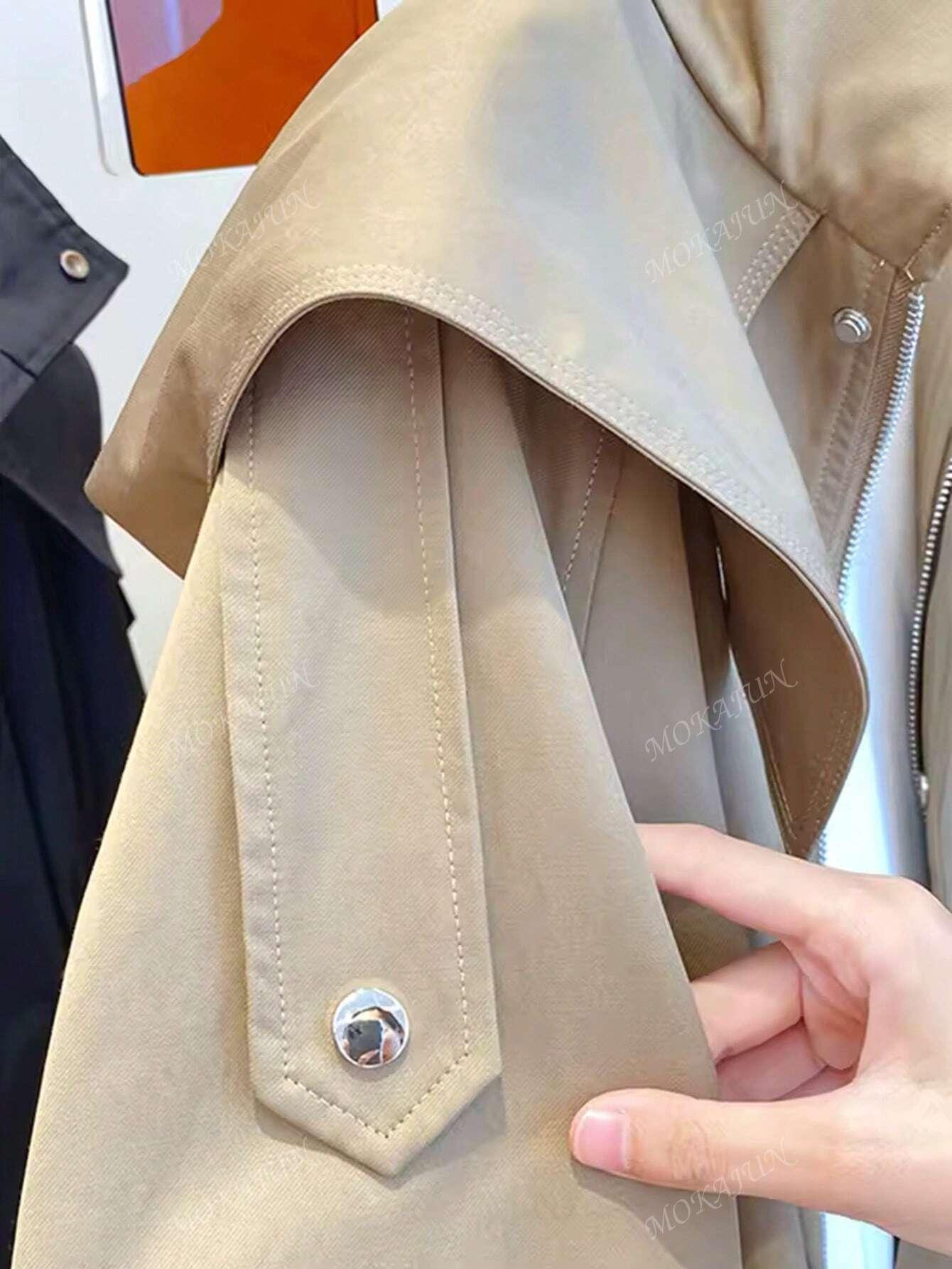 SHEIN BEŻOWA KURTKA ZAMEK W01__S