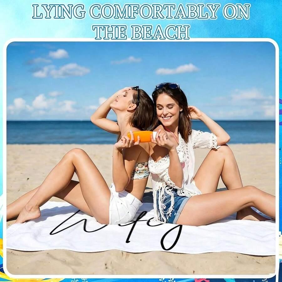 SHEIN RĘCZNIK PLAŻOWY NAPIS S07__150X70CM
