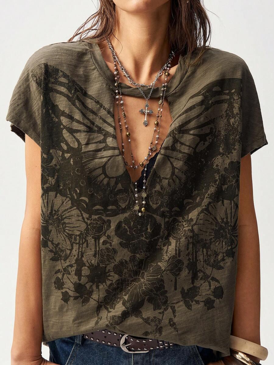 BOHEMELA ZIELONY T-SHIRT PRINT S06__XL