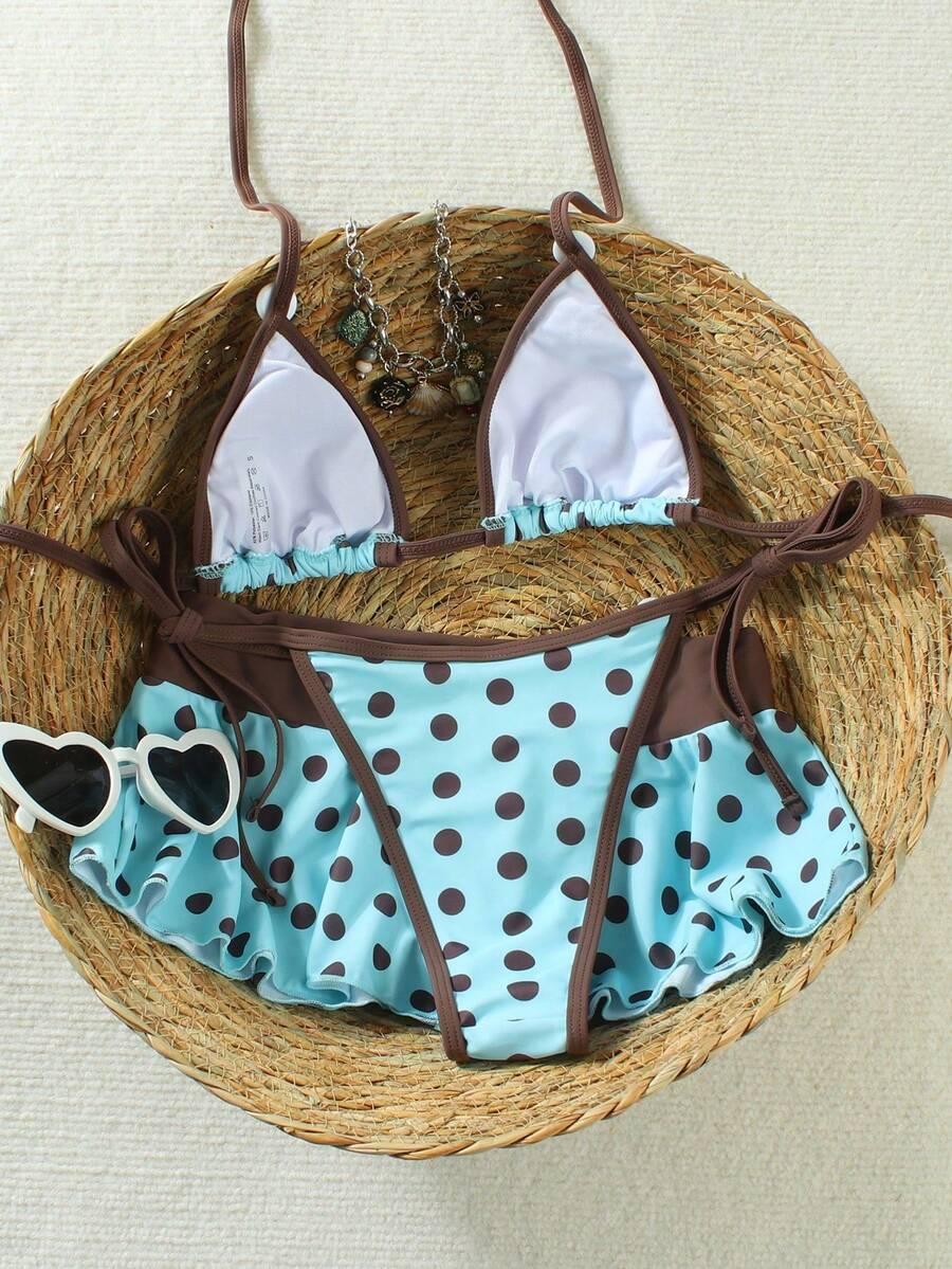 SHEIN 3-CZĘŚCIOWY STRÓJ KĄPIELOWY BIKINI SPÓDNICA S09__M