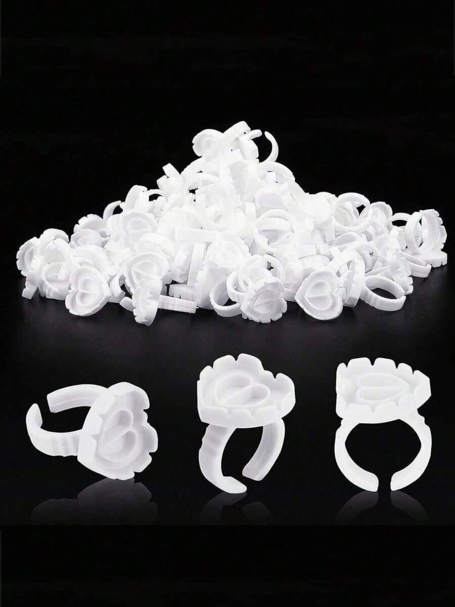 SHEIN PIERŚCIONKI NA KLEJ DO RZĘS 100-PACK S07__
