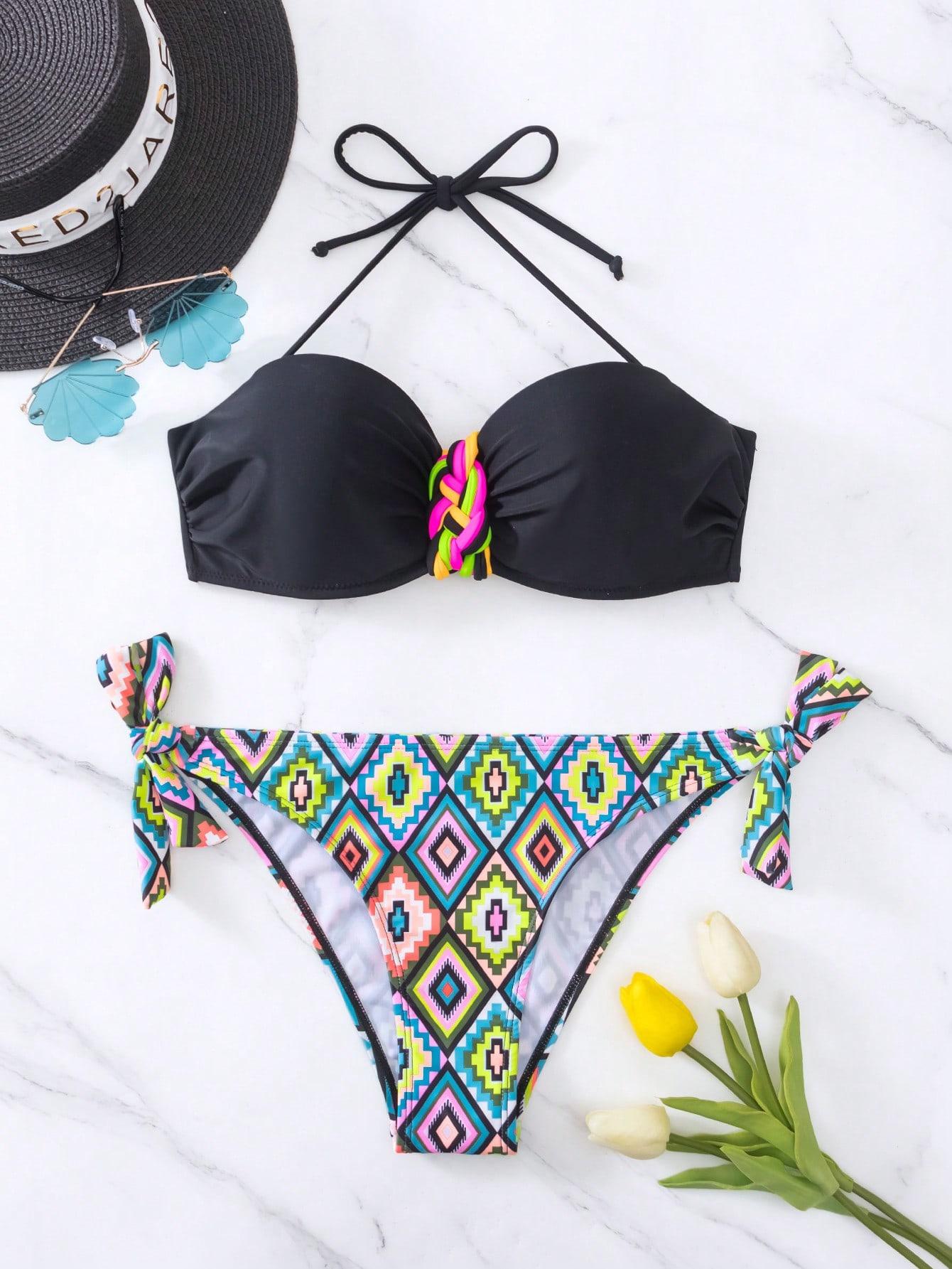 SHEIN DWUCZĘŚCIOWY STRÓJ KĄPIELOWY S09__S