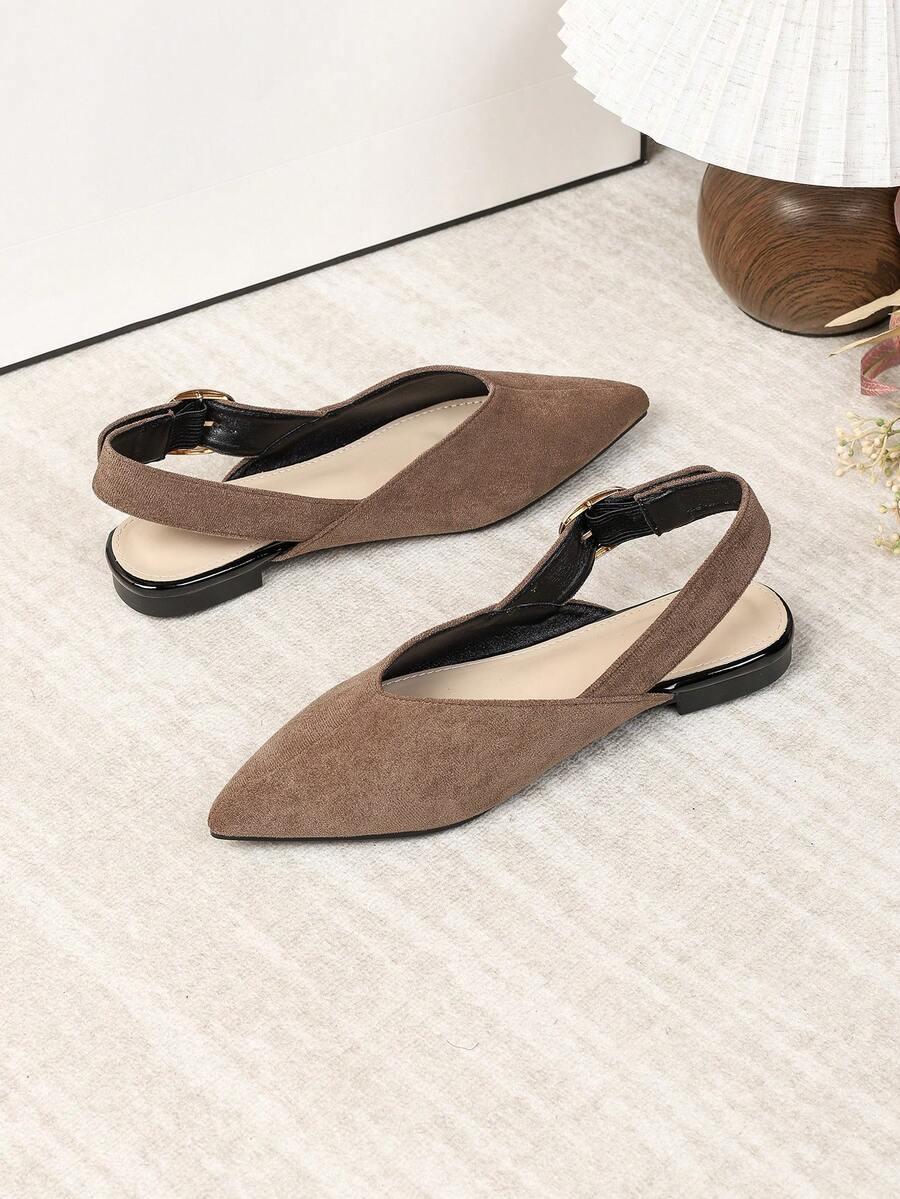 SHEIN BRĄZOWE BALERINY SZPIC S06__39