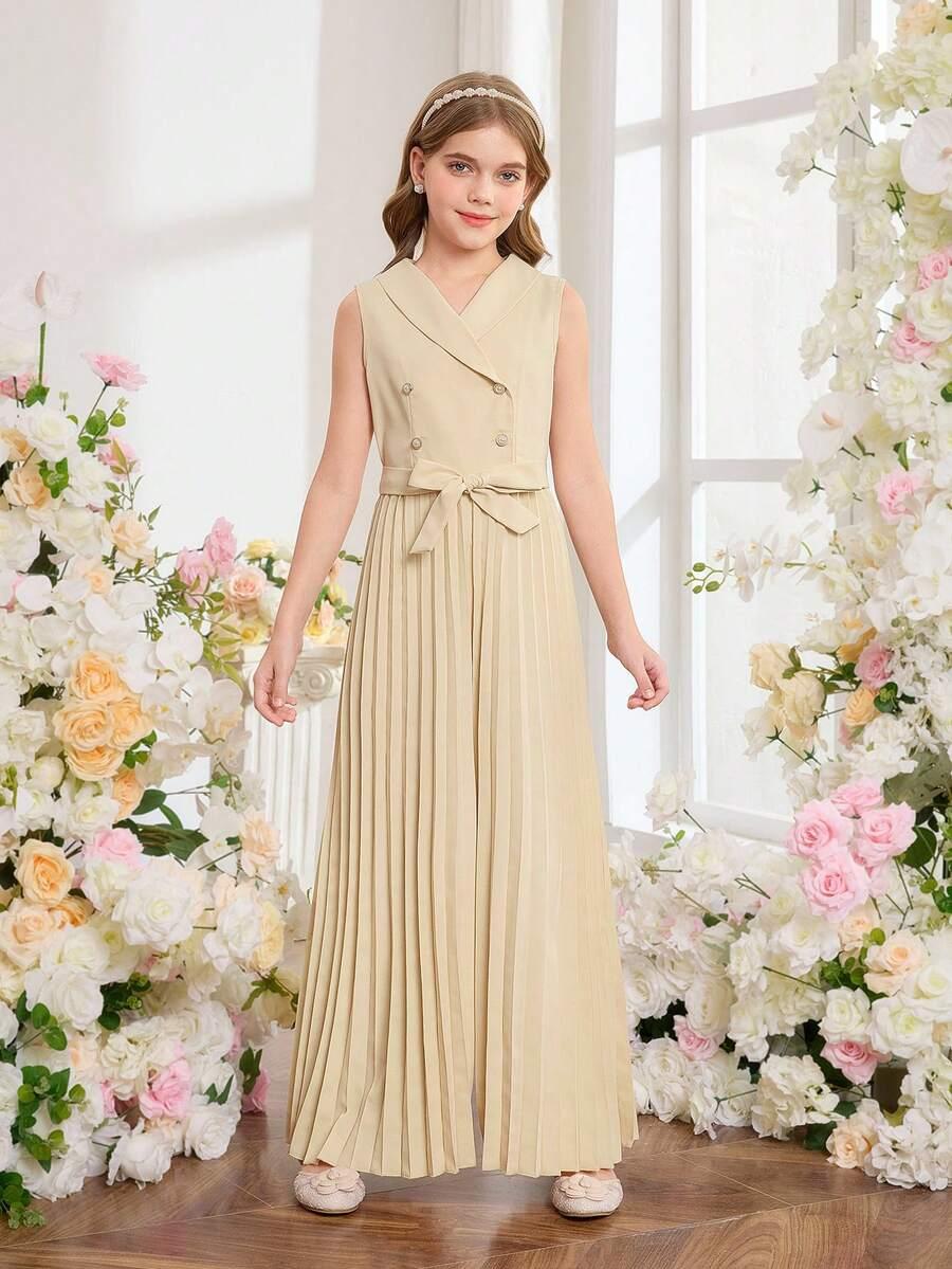 SHEIN BEŻOWY KOMBINEZON PLISOWANE NOGAWKI S06__134