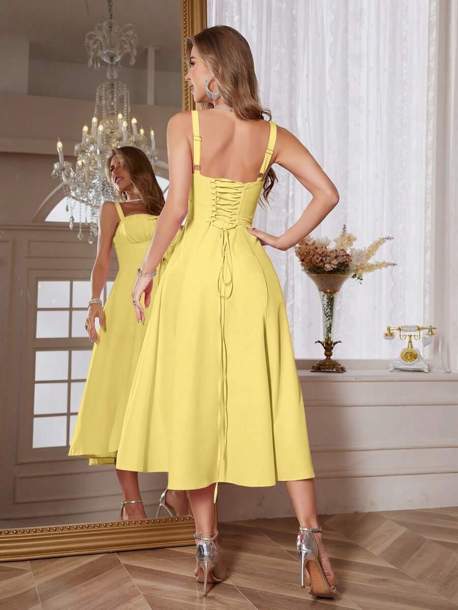 SHEIN MIDI SUKIENKA WIĄZANIE PK01__S