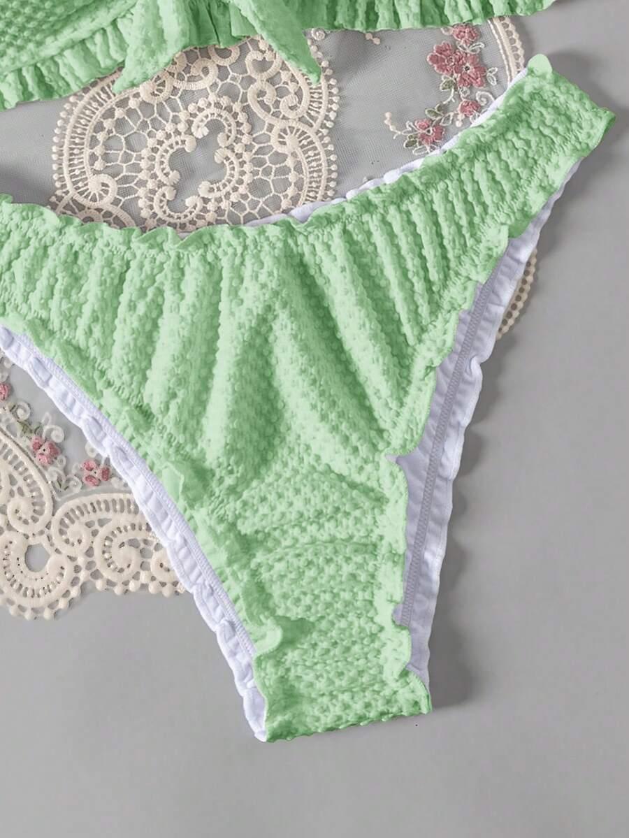 SWIM BASICS ZIELONY DWUCZĘŚCIOWY STRÓJ KĄPIELOWY S09__S