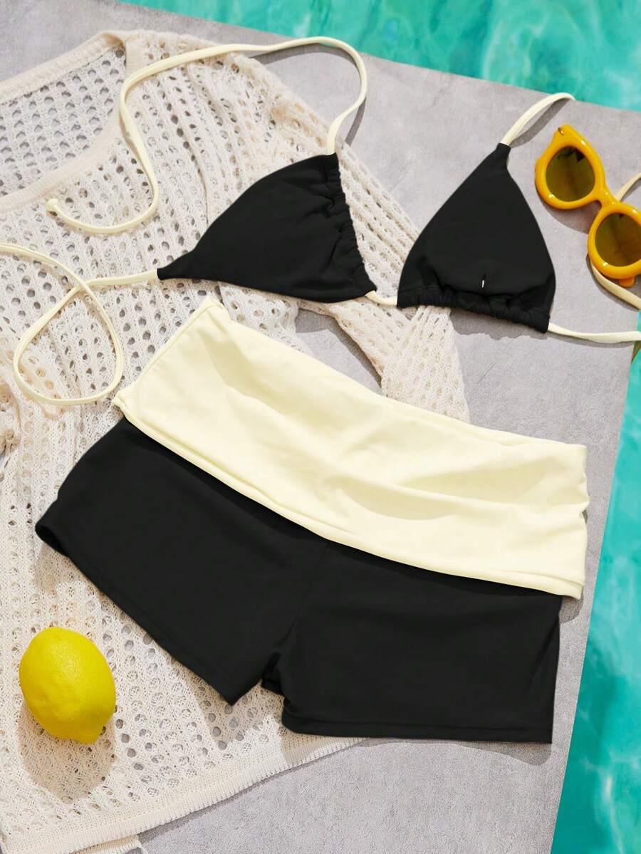 SHEIN GÓRA OD BIKINI WIĄZANIE PK01__S