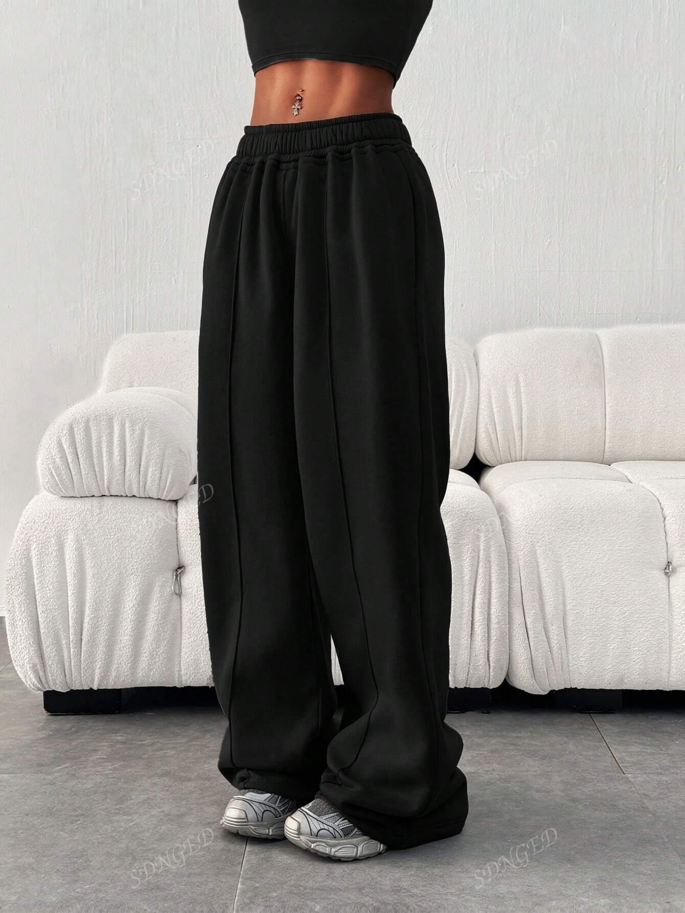 SHEIN CZARNE SPODNIE DRESOWE S06__S