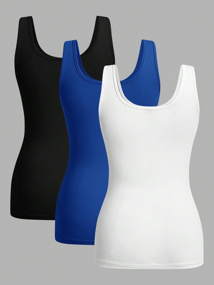 SHEIN KLASYCZNY TOP 3-PACK S06__M