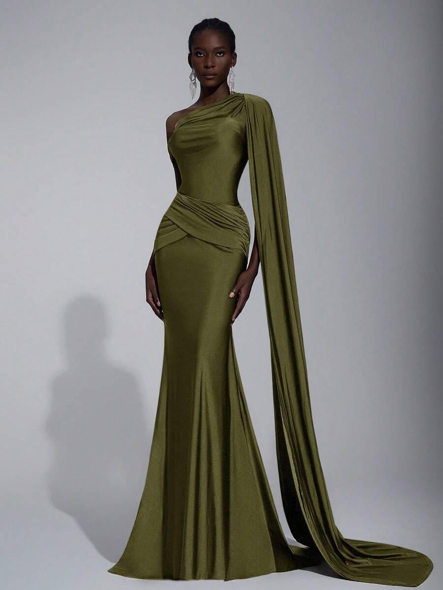 SHEIN ZIELONA MAXI SUKIENKA