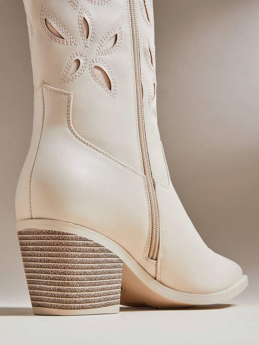SHEIN BEŻOWE KOZAKI KOWBOJKI W01__38,5