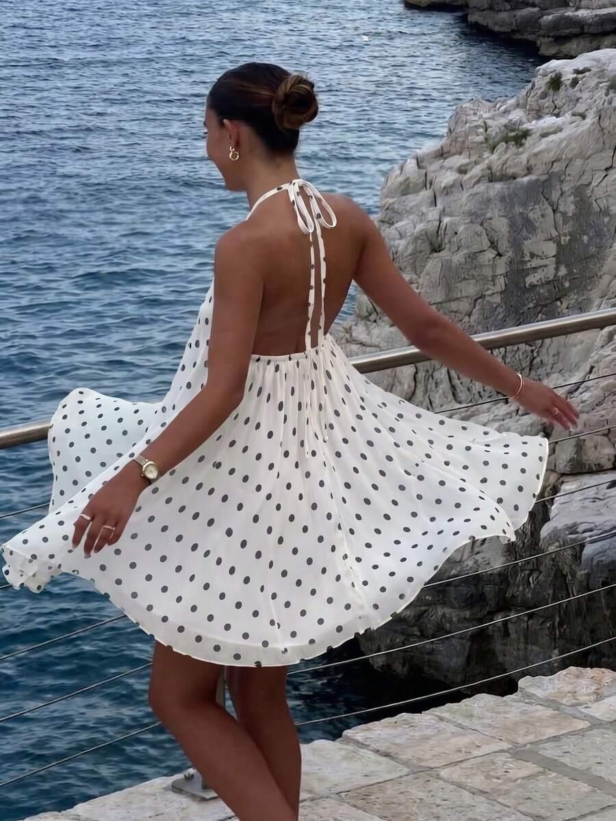 SHEIN MINI SUKIENKA WZÓR GROSZKI S06__XS
