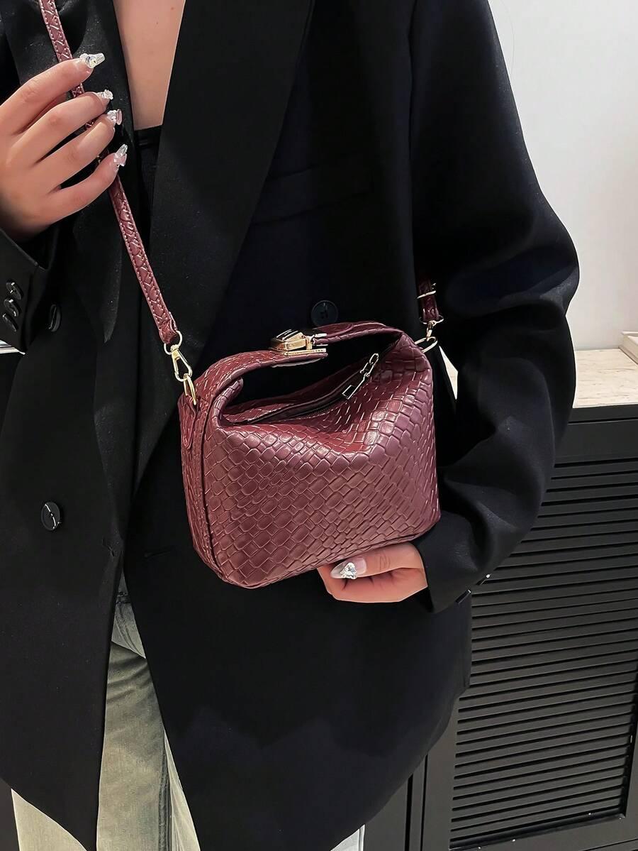 SHEIN BORDOWA TOREBKA IMITACJA SKÓRY S07__17,5X12X9