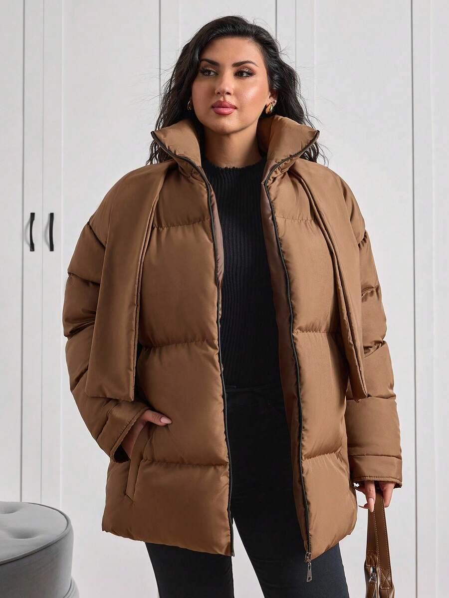 SHEIN BRĄZOWA KURTKA ZAMEK W01__50