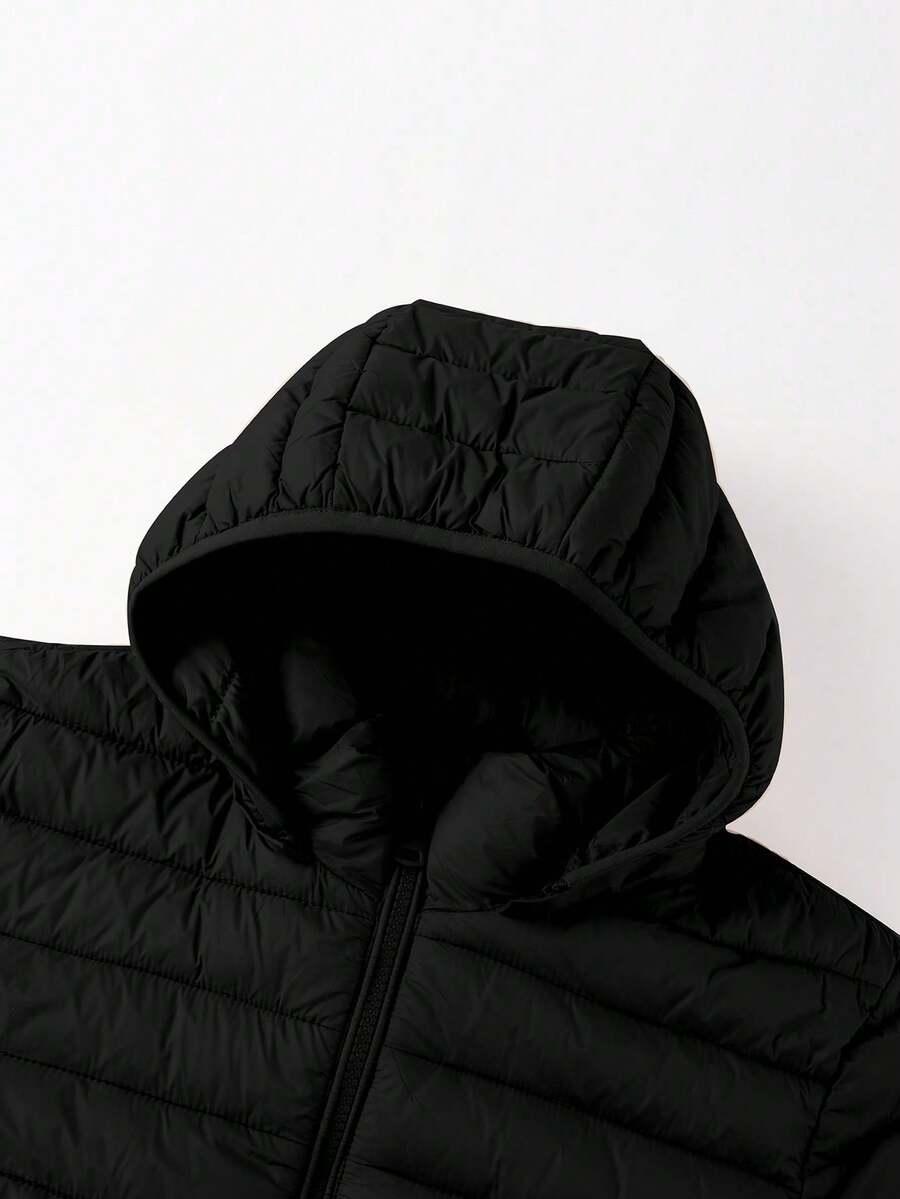 SHEIN CZARNA PIKOWANA KURTKA ZAMEK W01__M