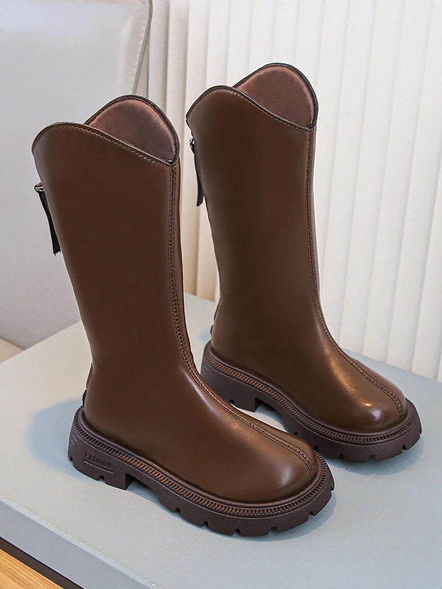 SHEIN BRĄZOWE KOZAKI IMITACJA SKÓRY W01__26