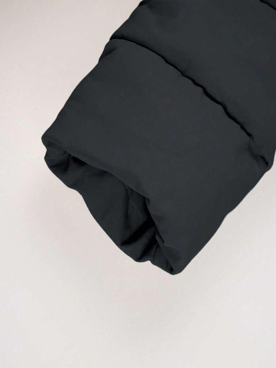 SHEIN CZARNA PIKOWANA KURTKA KAPTUR W01__46