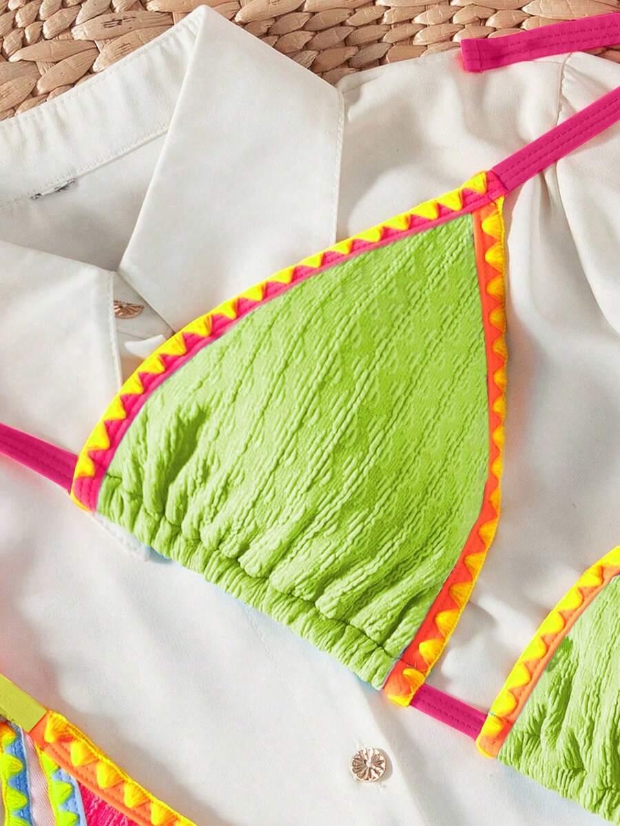 SHEIN DWUCZĘŚCIOWY STRÓJ KĄPIELOWY S09__L
