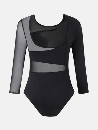 SHEIN CZARNE BODY DO TAŃCA S06__164/170