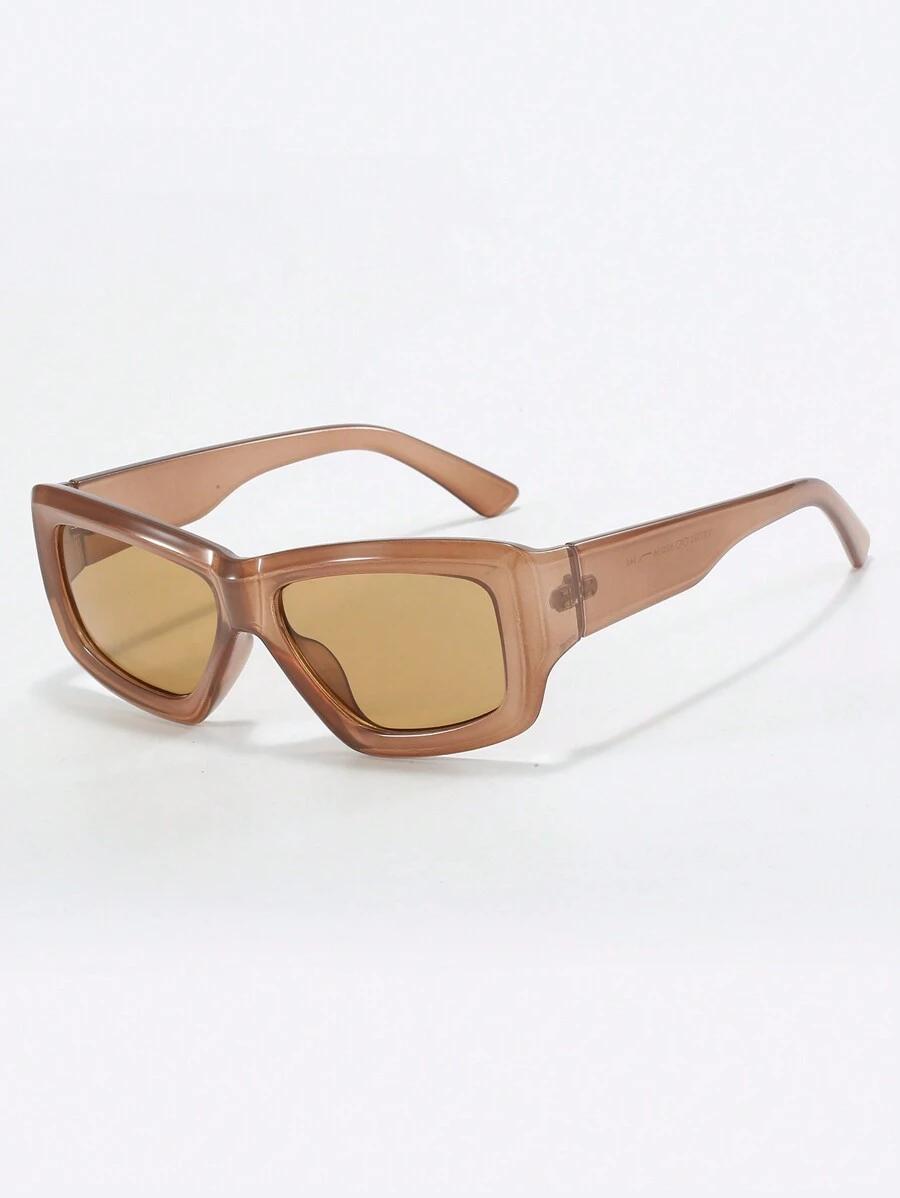 SHEIN BRĄZOWE OKULARY PRZECIWSŁONECZNE S07