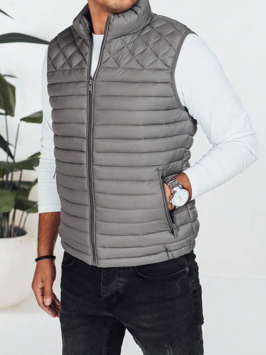 SHEIN SZARA PIKOWANA KAMIZELKA S06__XL