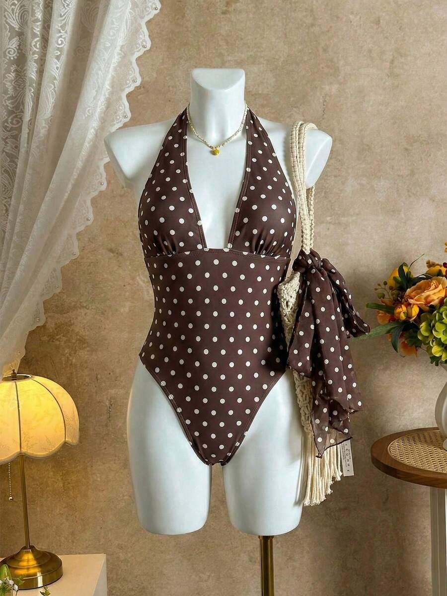 SHEIN JEDNOCZĘŚCIOWY STRÓJ KĄPIELOWY CHUSTA KOMPLET S09__M