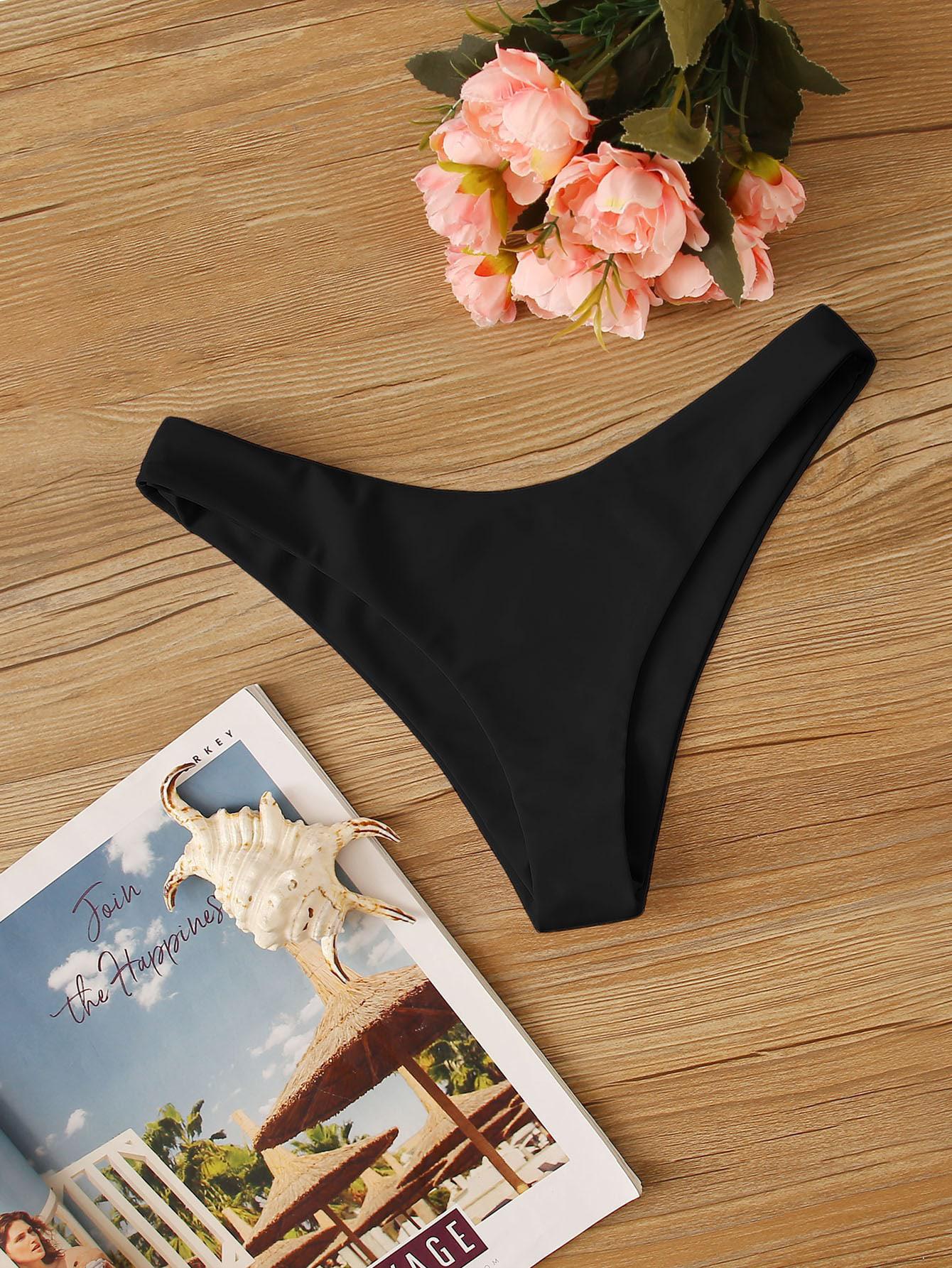 SHEIN CZARNY DÓŁ OD BIKINI S09__M