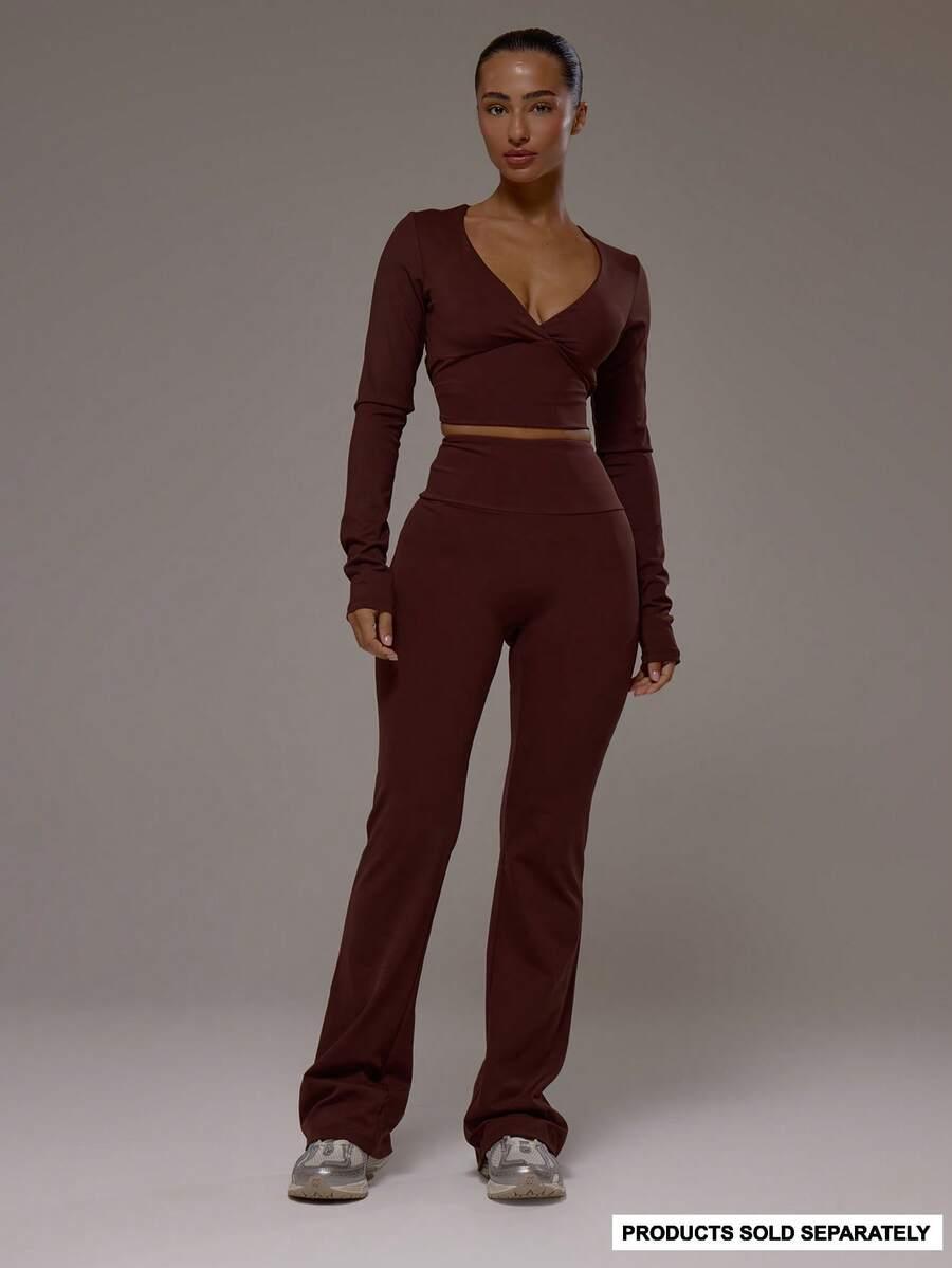 MUSERA KLASYCZNE BRĄZOWE LEGGINSY S06__XL
