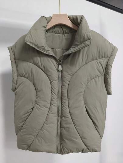 SHEIN ZIELONA KAMIZELKA ZAMEK W01__M