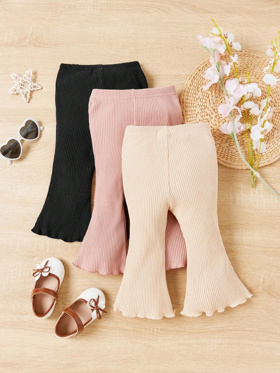 SHEIN PRĄŻKOWANE SPODNIE 3-PACK S06__68/74
