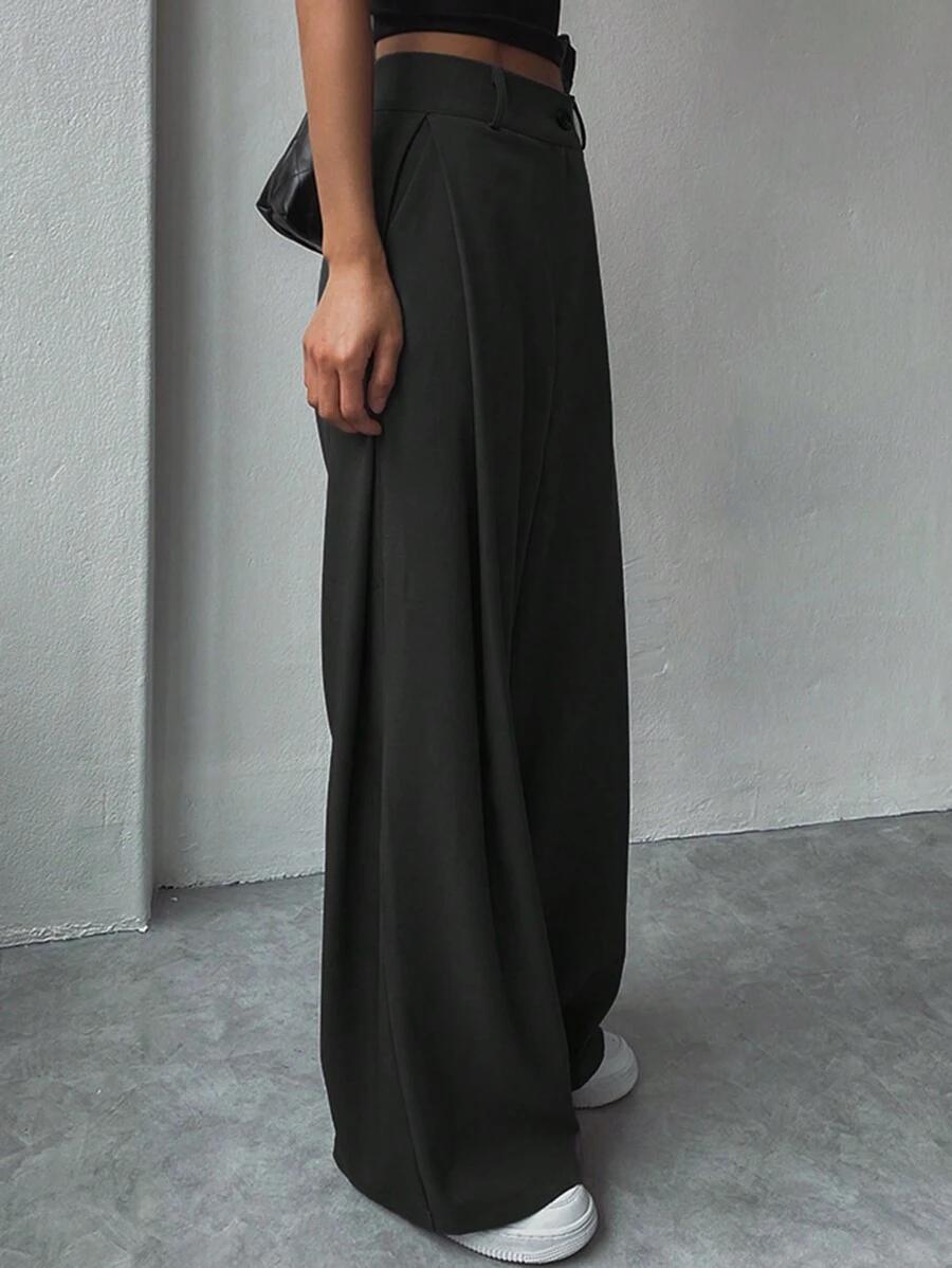 SHEIN CZARNE SPODNIE CASUAL S06__XL