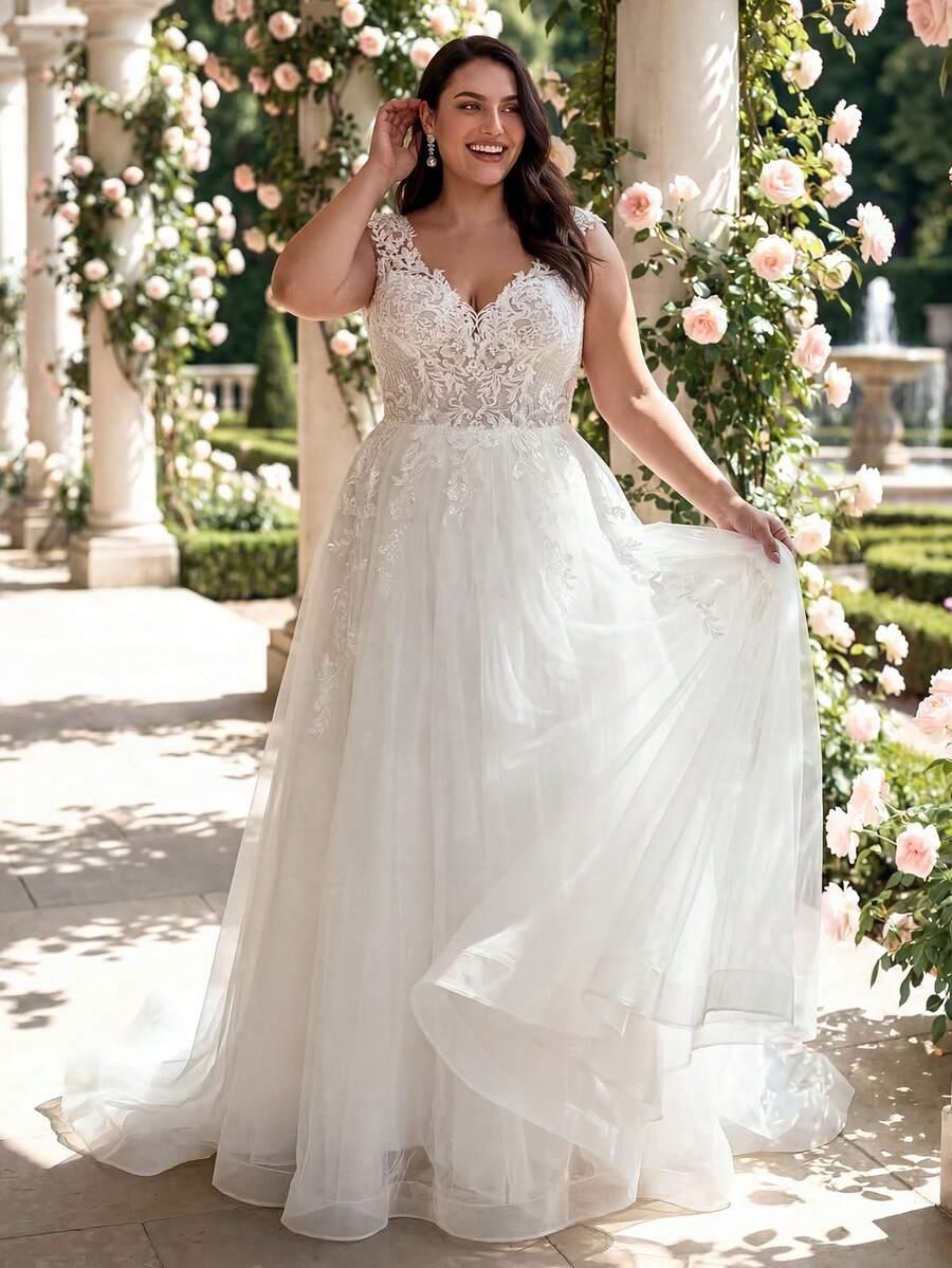SHEIN SUKNIA ŚLUBNA KORONKA S06__50