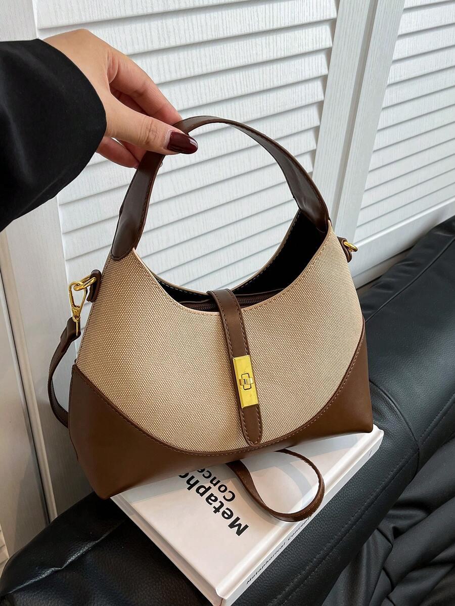SHEIN BRĄZOWA TOREBKA ŁĄCZENIE S07__23X13