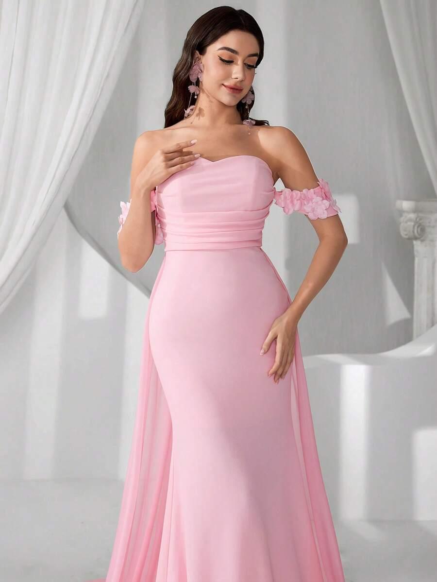 SHEIN RÓŻOWA MAXI SUKIENKA