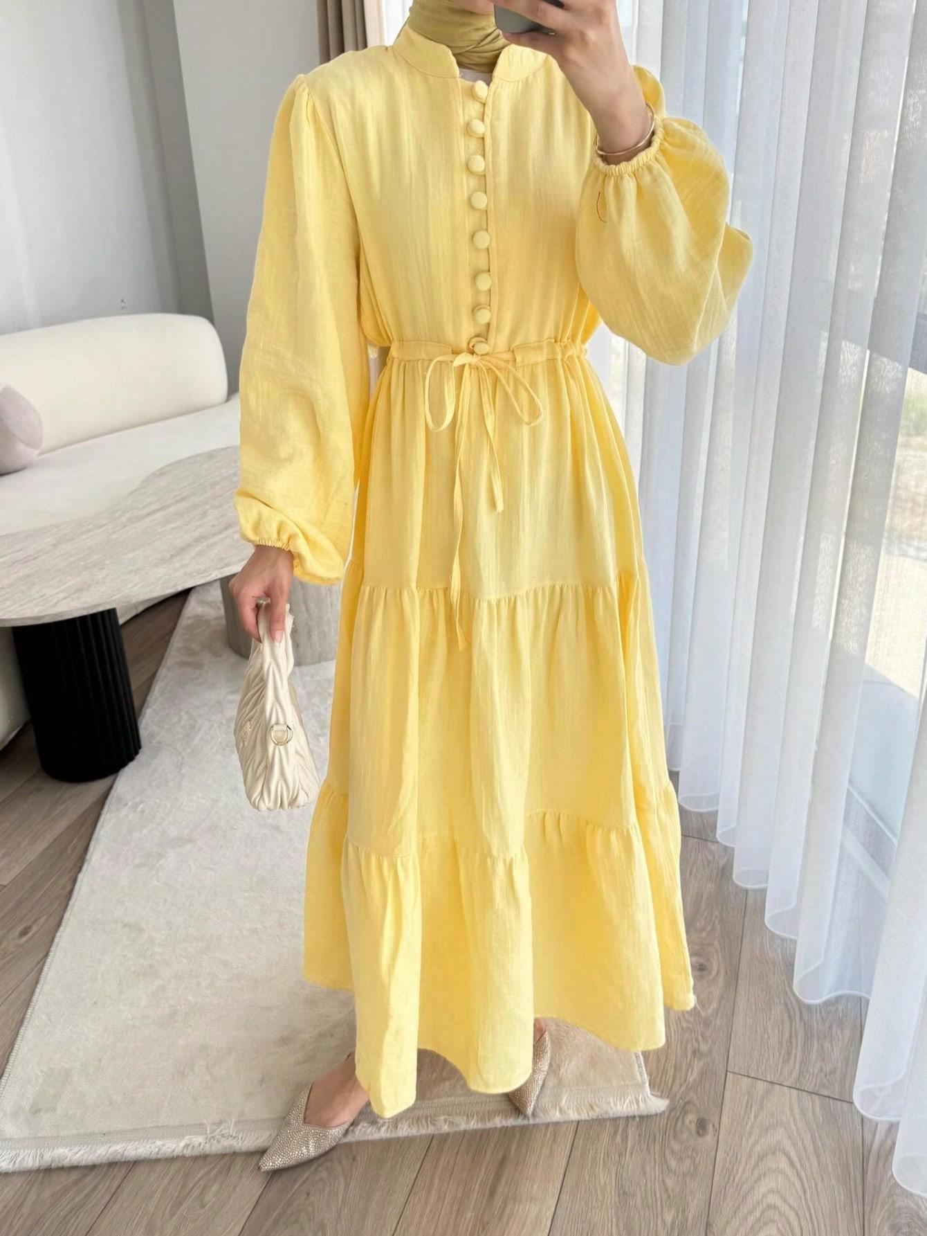 SHEIN ŻÓŁTA MAXI SUKIENKA S06__XL