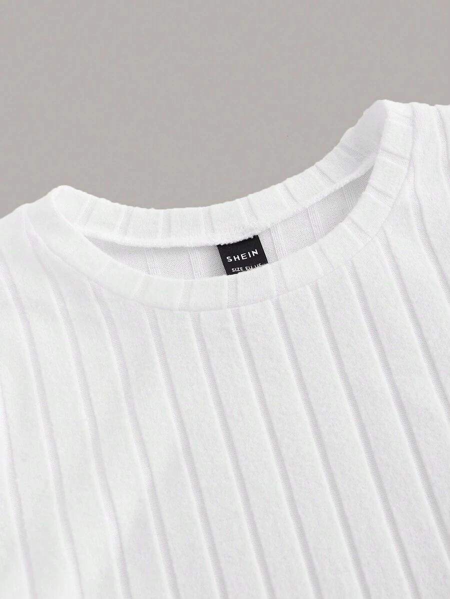 SHEIN BIAŁA BLUZKA KRÓTKI RĘKAW S06__XS