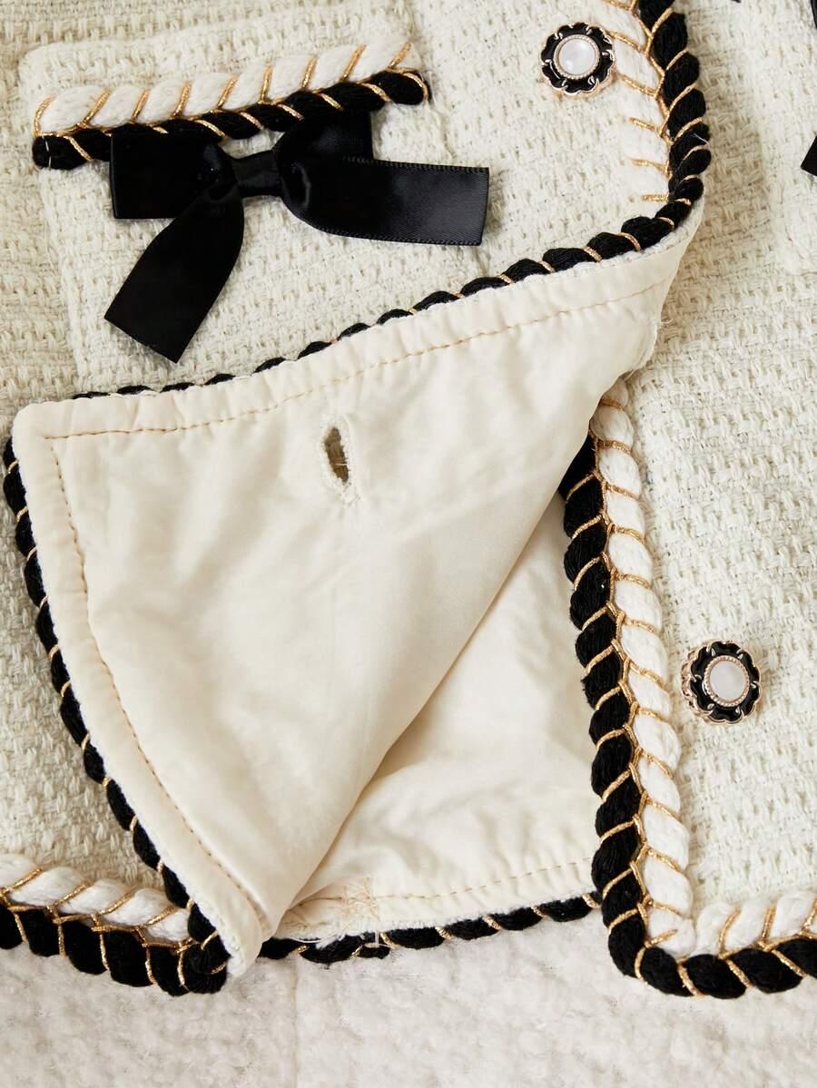 SHEIN KREMOWA MARYNARKA GUZIKI S06__128-134
