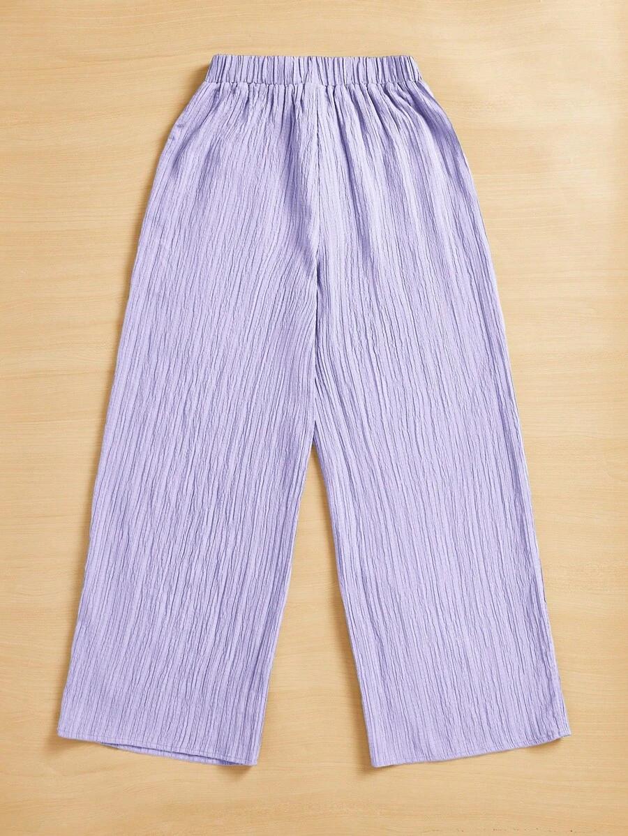 SHEIN FIOLETOWE SPODNIE CASUAL S06__XS