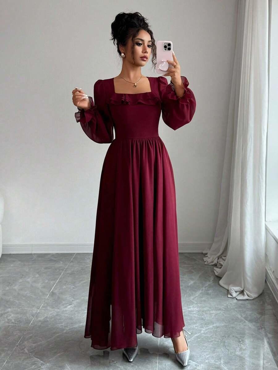 SHEIN BORDOWA MAXI SUKIENKA S06__XS